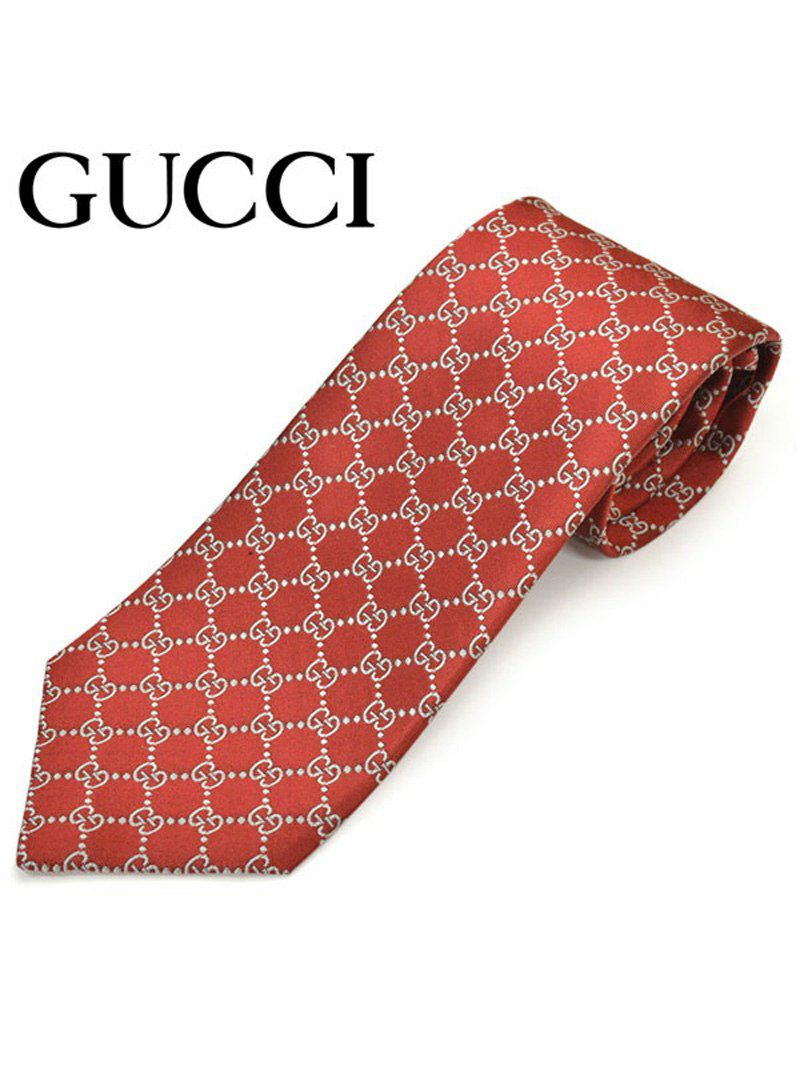 ネクタイ グッチ メンズ GUCCI GGパターン柄 シルク(サイズ剣幅8cm)egc19w017 456524-6463 レッド OEO