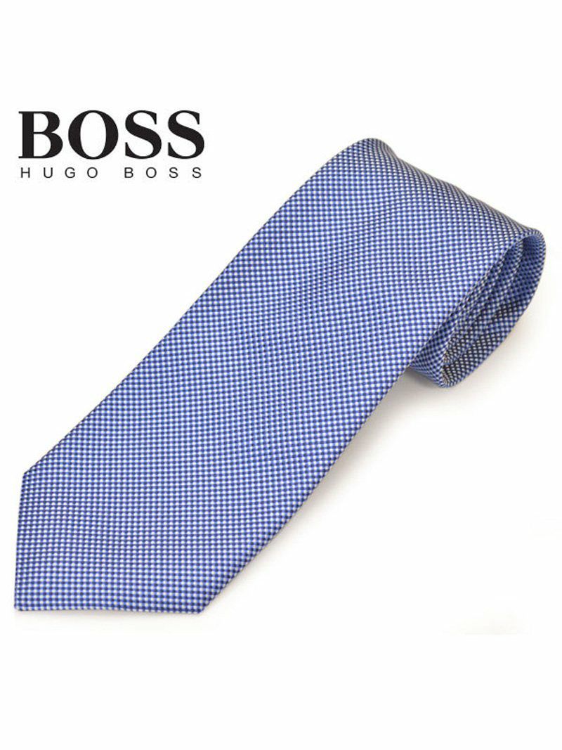 ネクタイ ヒューゴボス メンズ BOSS HUGOBOSS ソリッドシルク (サイズ剣幅7.5cm)ehb20s002 50423179-420 ブルー OEO