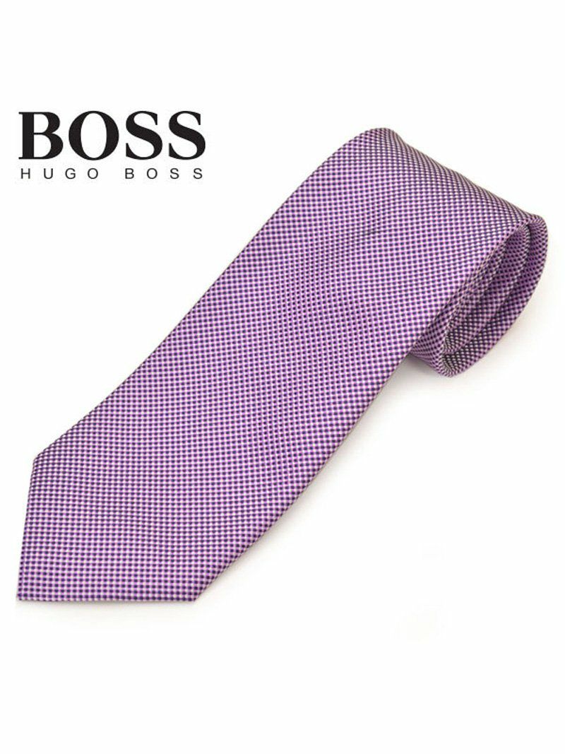 ネクタイ ヒューゴボス メンズ BOSS HUGOBOSS ソリッドシルク (サイズ剣幅7.5cm)ehb20s003 50423179-504 ピンクパープル OEO