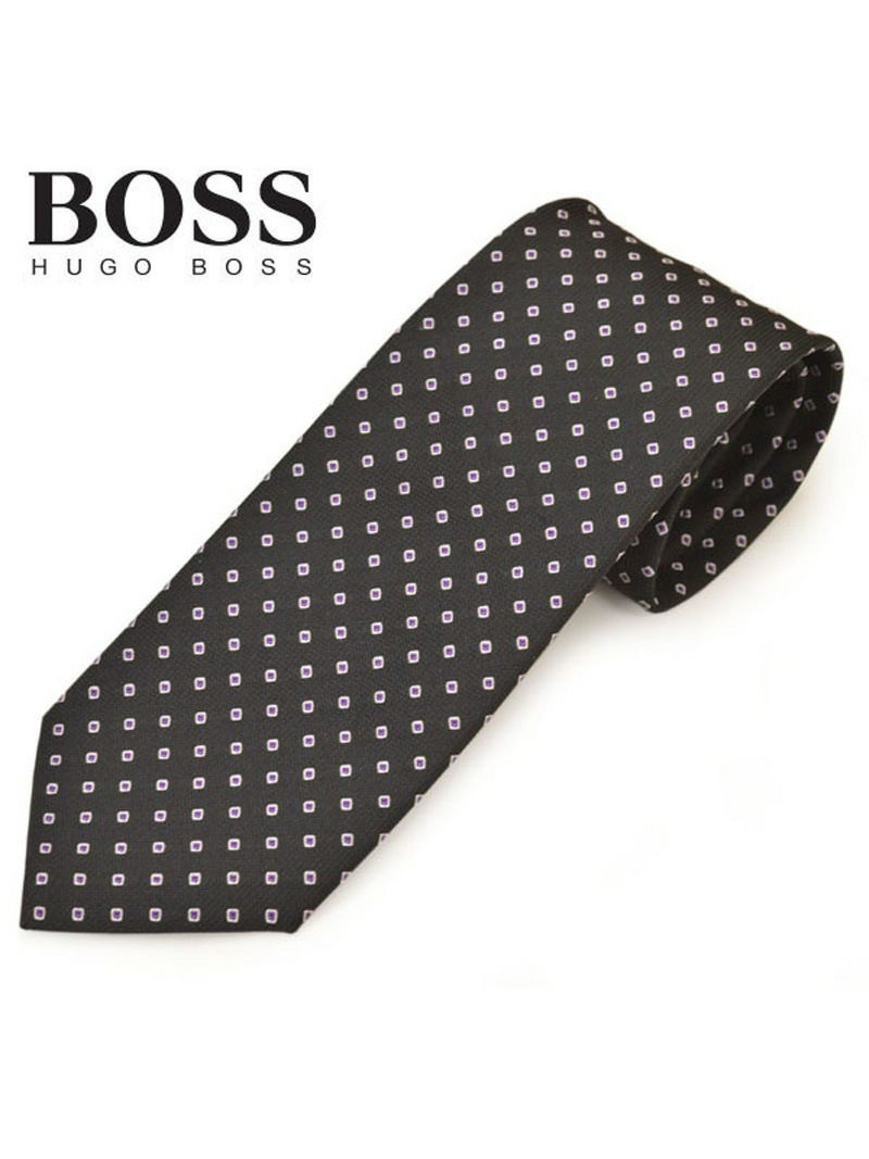 ネクタイ ヒューゴボス メンズ BOSS HUGOBOSS ドット柄シルク (サイズ剣幅8cm)ehb20s009 50423237-001 ブラック OEO