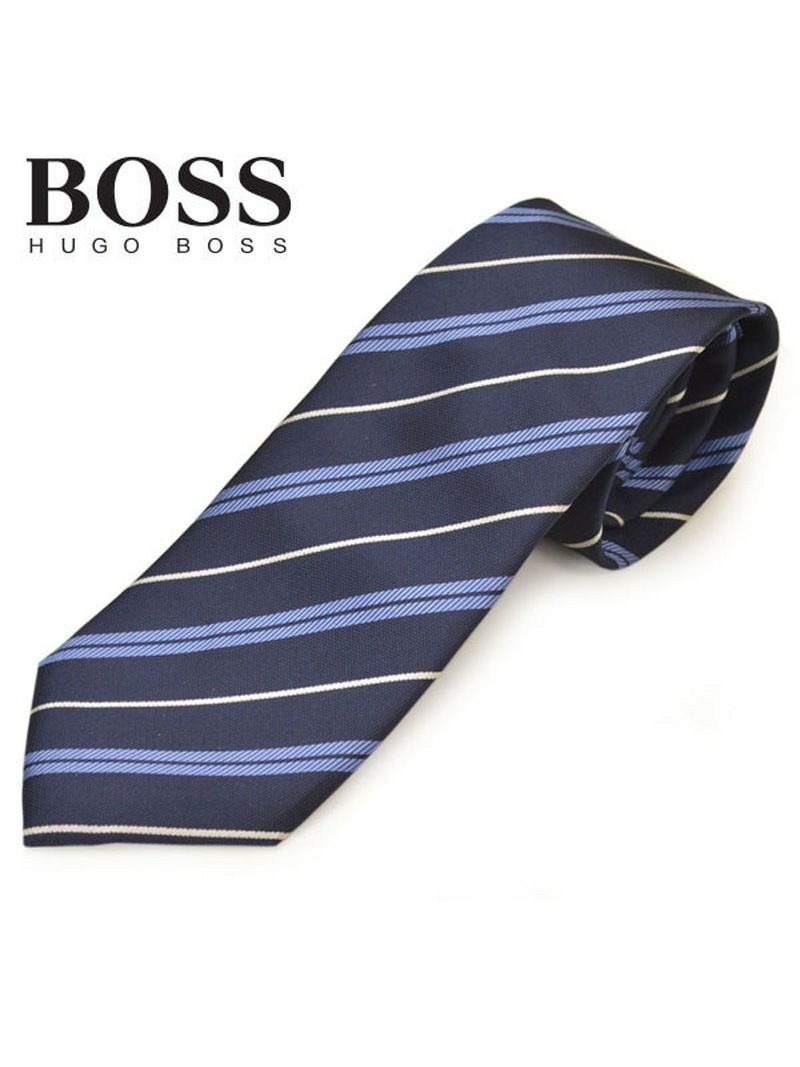 ネクタイ ヒューゴボス メンズ BOSS HUGOBOSS ストライプ柄シルク (サイズ剣幅8cm)ehb20s015 50423354-402 ネイビー OEO