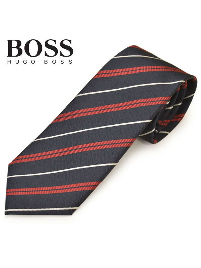 ネクタイ ヒューゴボス メンズ BOSS HUGOBOSS ストライプ柄シルク (サイズ剣幅8cm)ehb20s016 50423354-403 ネイビー OEO