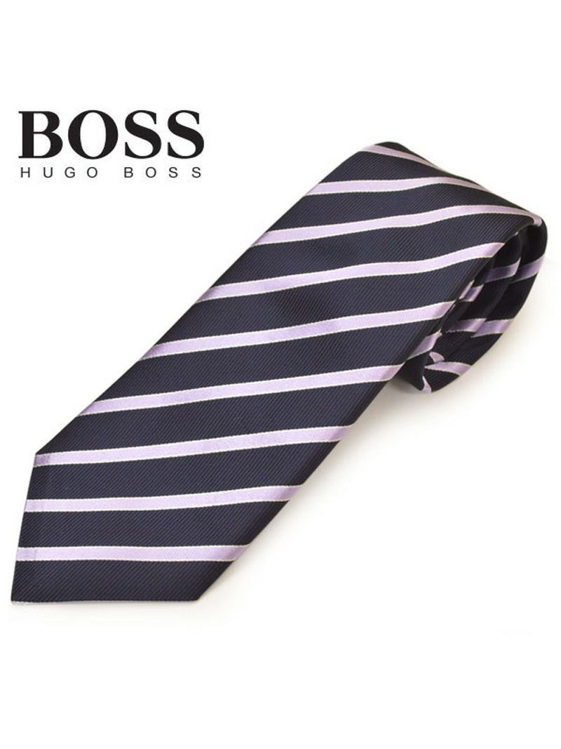 ネクタイ ヒューゴボス メンズ BOSS HUGOBOSS ストライプ柄シルク (サイズ剣幅8cm)ehb20s017 50423364-404 ネイビー OEO