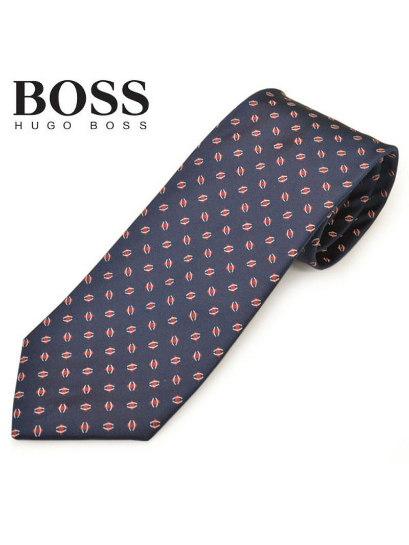 ネクタイ ヒューゴボス メンズ BOSS HUGOBOSS 小紋柄シルク (サイズ剣幅7.5cm)ehb20s022 50424857-410 ネイビー OEO