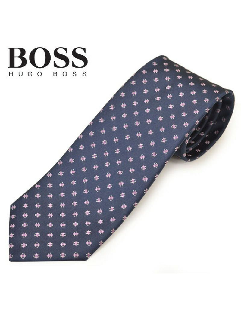 ネクタイ ヒューゴボス メンズ BOSS HUGOBOSS 小紋柄シルク (サイズ剣幅7.5cm)ehb20s023 50424857-411 ネイビー OEO