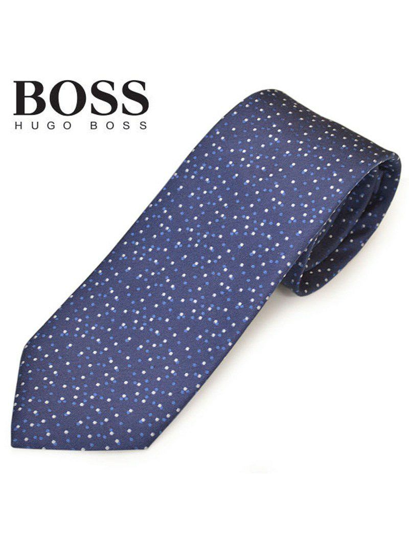 ネクタイ ヒューゴボス メンズ BOSS HUGOBOSS ドット柄シルクネクタイ (サイズ剣幅7.5cm)ehb20s026 50429314-473 ネイビー OEO