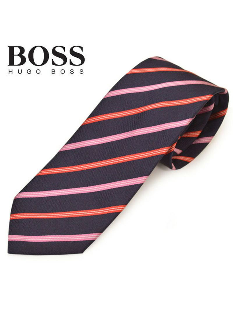 ネクタイ ヒューゴボス メンズ BOSS HUGOBOSS ストライプ柄シルクネクタイ (サイズ剣幅7.5cm)ehb20s035 50429547-617 ネイビー OEO