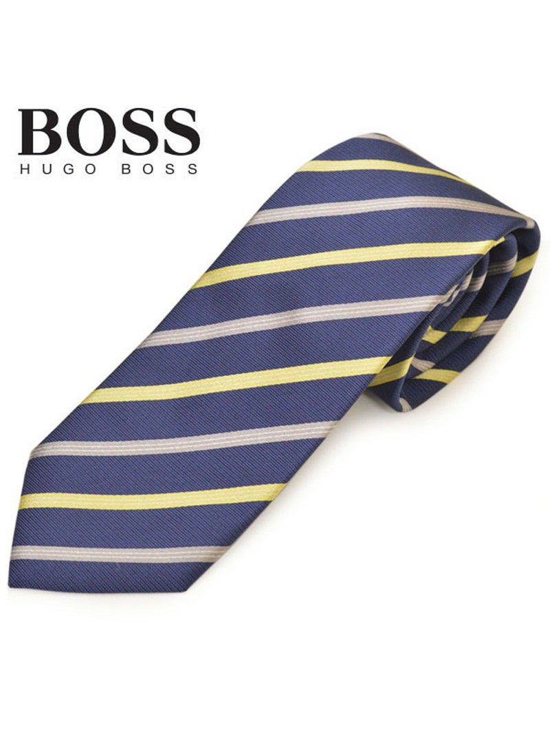 ネクタイ ヒューゴボス メンズ BOSS HUGOBOSS ストライプ柄シルクネクタイ (サイズ剣幅7.5cm)ehb20s036 50429547-741 ブルー OEO