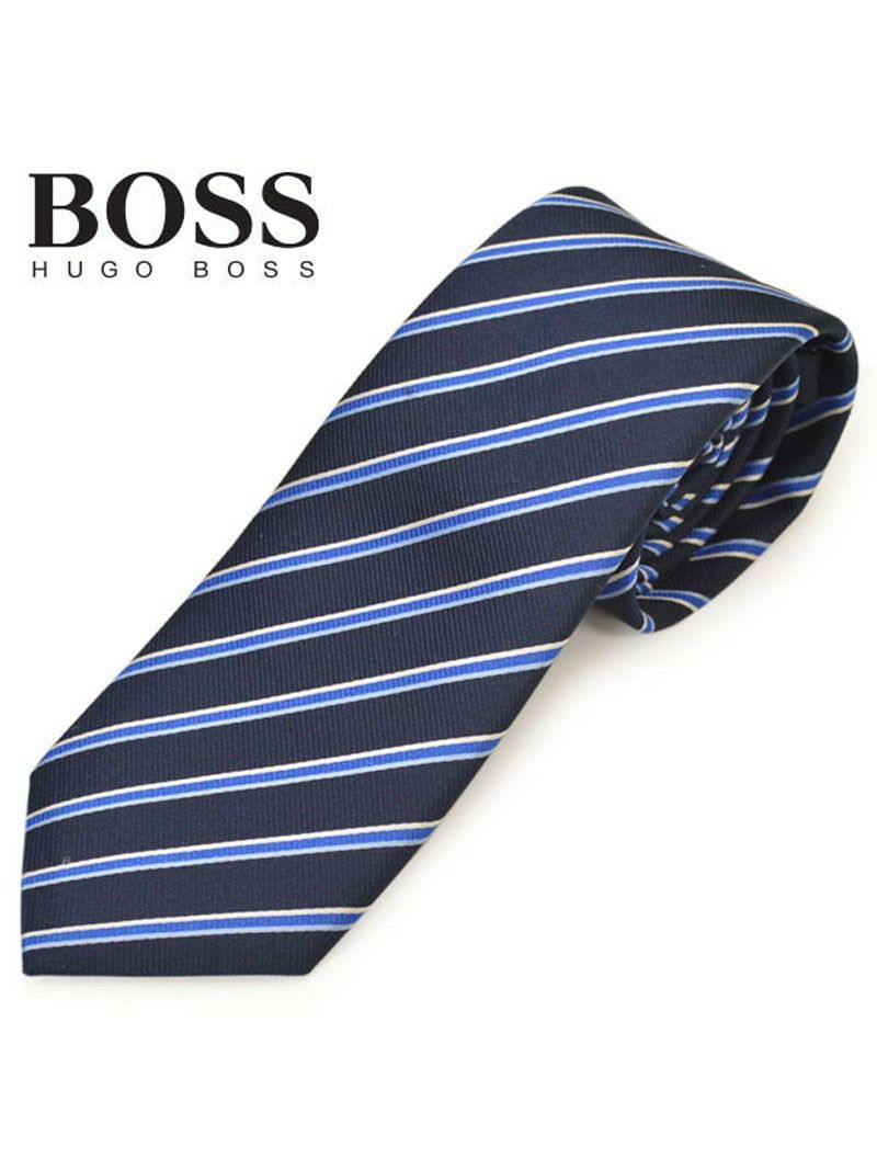 ネクタイ ヒューゴボス メンズ BOSS HUGOBOSS ストライプ柄シルクネクタイ (サイズ剣幅7.5cm)ehb20s037 50429848-405 ネイビー OEO