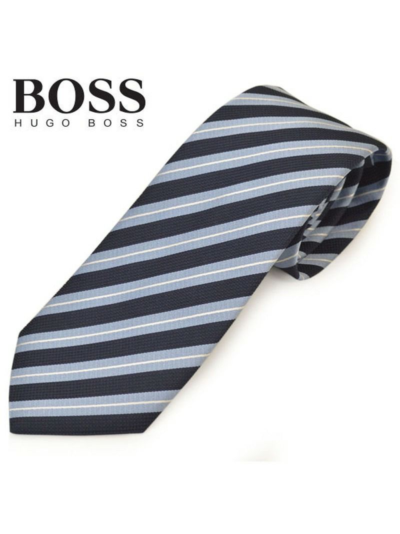 ネクタイ ヒューゴボス メンズ BOSS HUGOBOSS ストライプ柄シルクネクタイ (サイズ剣幅7.5cm)ehb20s038 50429848-452 ネイビー OEO