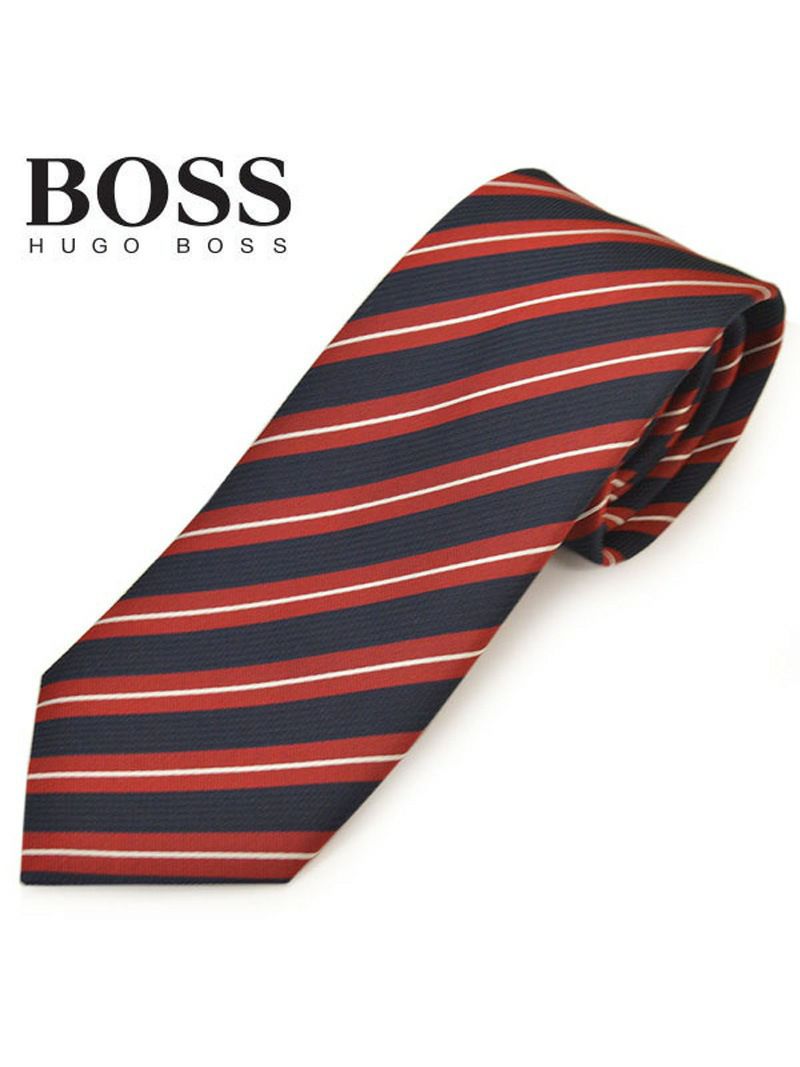 ネクタイ ヒューゴボス メンズ BOSS HUGOBOSS ストライプ柄シルクネクタイ (サイズ剣幅7.5cm)ehb20s040 50429848-622 レッド OEO