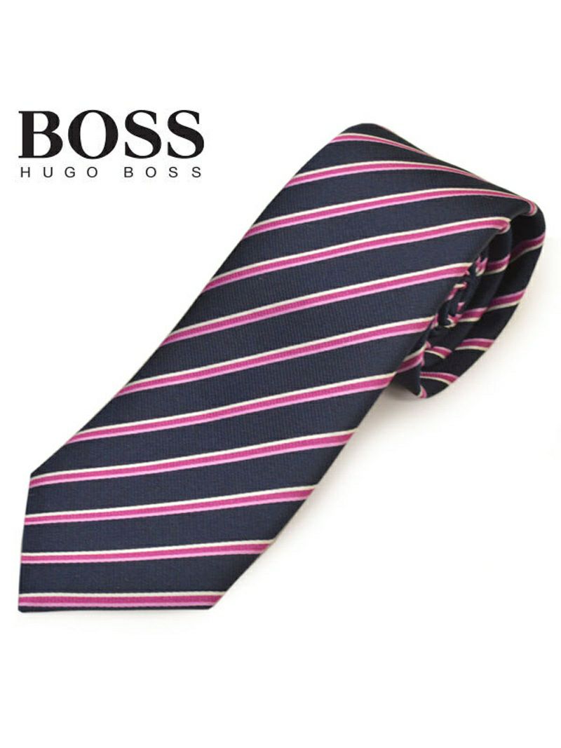 ネクタイ ヒューゴボス メンズ BOSS HUGOBOSS ストライプ柄シルクネクタイ (サイズ剣幅7.5cm)ehb20s041 50429848-659 ネイビー OEO