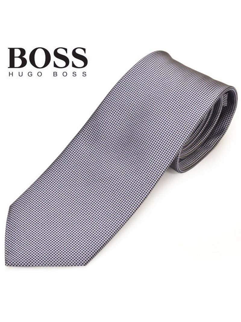 ネクタイ ヒューゴボス メンズ BOSS HUGOBOSS ソリッドシルクネクタイ (サイズ剣幅7.5cm)ehb20s044 50423331-535 シルバーグレー OEO