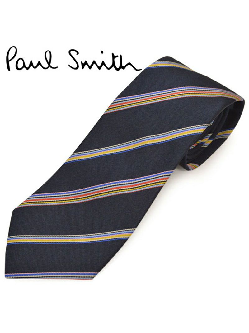 ネクタイ ポールスミス メンズ Paul Smith ストライプ柄シルクネクタイ(サイズ剣幅8cm)eps20s001 ALU112-10 ネイビー OEO