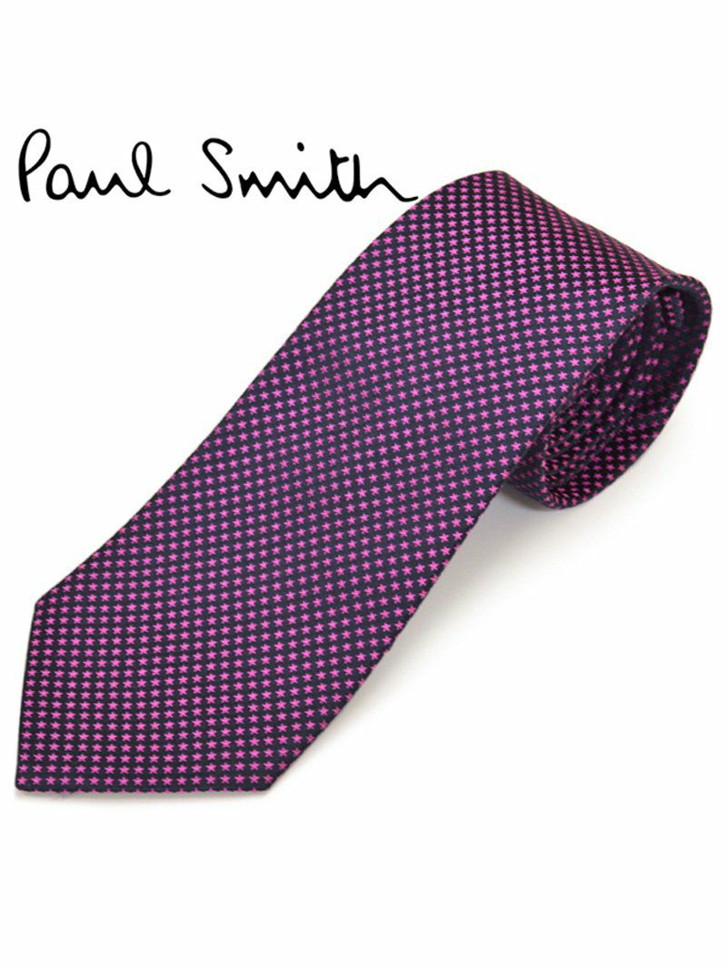 ネクタイ ポールスミス Paul Smith メンズ リトルスター柄 星柄 シルク サイズ剣幅8cm eps15w023 AX53-59 バイオレット OEO