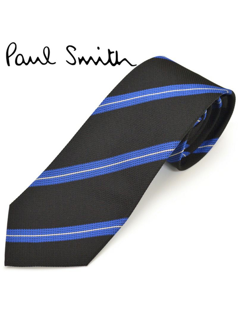 ネクタイ ポールスミス Paul Smith メンズ ストライプ柄 シルク サイズ剣幅8cm eps16s010 AY44-79 ブラック OEO