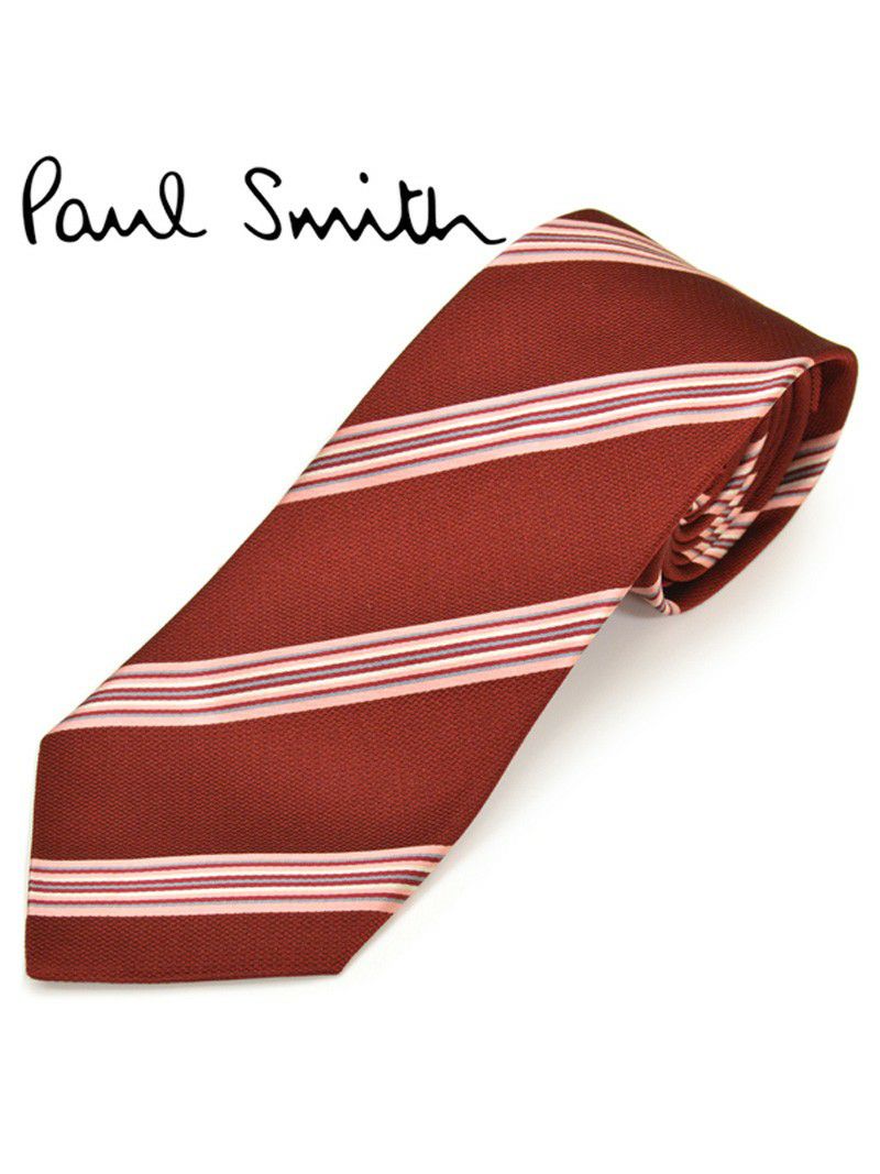 ネクタイ ポールスミス Paul Smith メンズ ストライプ柄 シルク サイズ剣幅8cm eps16s017 AY47-28 レッド OEO