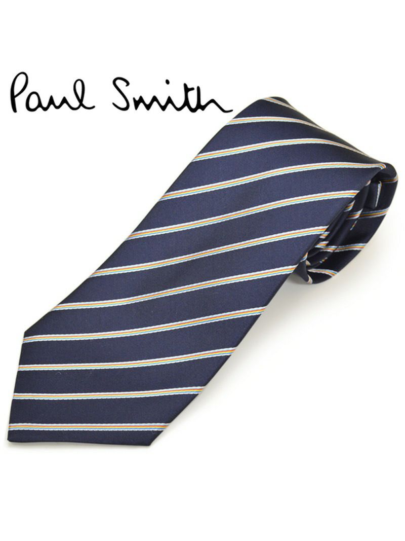 ネクタイ ポールスミス Paul Smith メンズ ストライプ柄 シルク サイズ剣幅8cm eps16w004 AZ14-47 ネイビー OEO