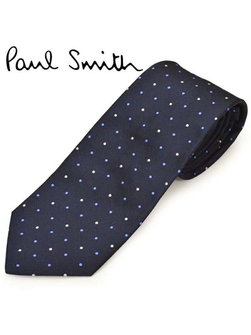 ネクタイ ポールスミス Paul Smith メンズ ドット柄 シルク サイズ剣幅8cm eps18w004 AY48-47 パープル OEO