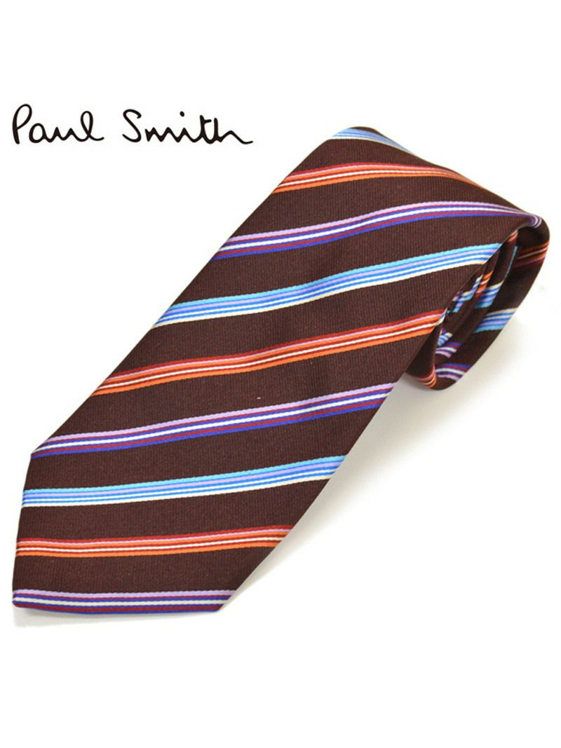 ネクタイ ポールスミス Paul Smith メンズ ストライプ柄 シルク サイズ剣幅8cm eps18w005 AE04-28 ボルドー OEO