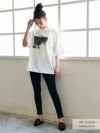 【メール便対応】【Rvate】転写ゆったりTシャツ 半袖クルーネックトップス
