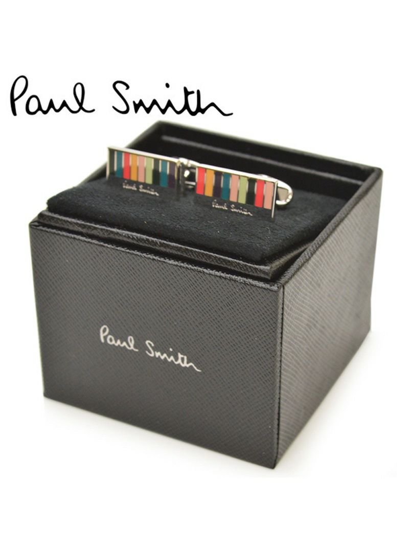 カフス ポールスミス メンズ Paul Smith カフリンクス eps20s202 M1A CUFF ALMINI Multistripe Logo Cufflink シルバーマルチ OEO