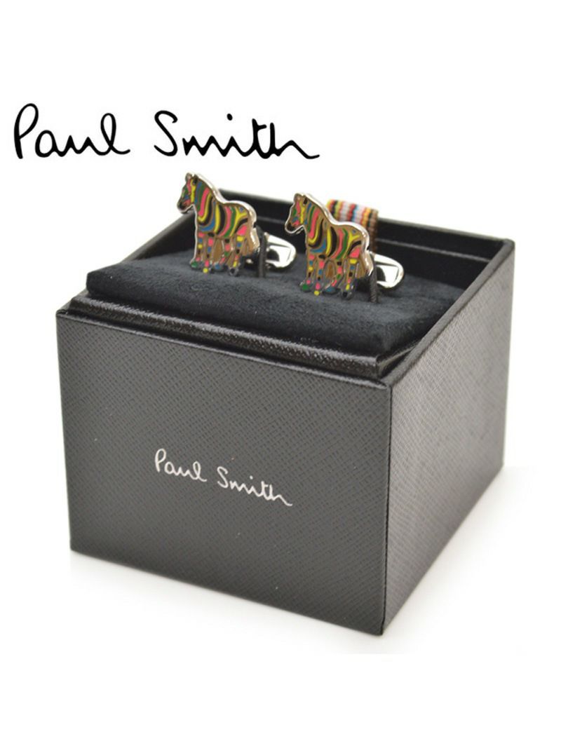 カフス ポールスミス メンズ Paul Smith ゼブラ(シマウマ)ケースモチーフ カフリンクス eps20s206 M1A CUFF AZEBRA Zebra Cufflink シルバーマルチ OEO