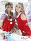【即納】萌え袖アシンメトリーおうちサンタコスプレ2点セット ゆずは 着用キャバサンタ【Ryuyu/リューユ】