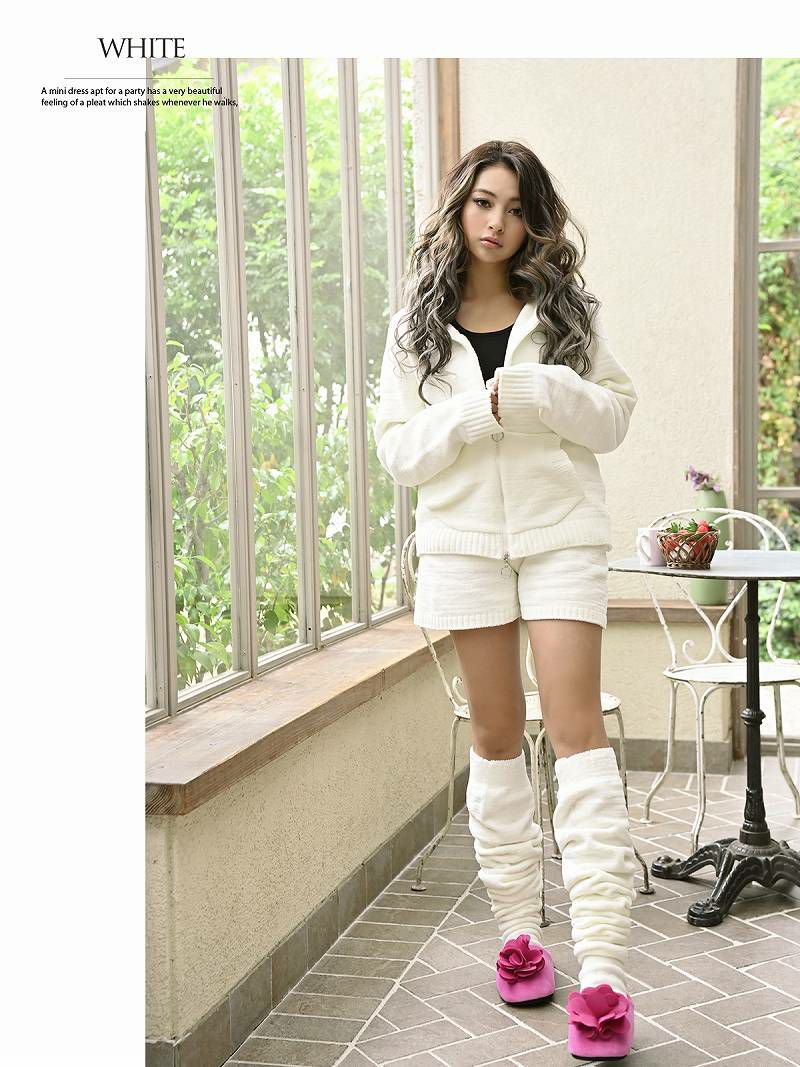 フーディー付きパーカールームウェア ゆきぽよ 着用 部屋着【noalice By Ryuyu】【ノアリス】もこもこダブルジップワンカラーパジャマ