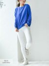 カラバリ豊富！定番ワンカラートレーナー【Ryuyu/リューユ】(M/L)(ピンク/アイボリー/オレンジ/杢グレー/ブルー/パープル/ブラウン)