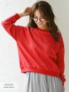 カラバリ豊富！定番ワンカラートレーナー【Ryuyu/リューユ】(M/L)(ピンク/アイボリー/オレンジ/杢グレー/ブルー/パープル/ブラウン)
