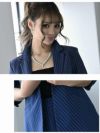 ※一部予約販売※大きいサイズ完備!!2Pセットアップストライプ柄キャバクラスーツ ゆきぽよ 着用キャバスーツ【Ryuyu/リューユ】(S/M/L/XL/XXL)(ホワイト/ブラック/ネイビー)