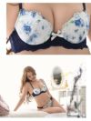 花柄ヒップ透け感レース OEO ブラ&ショーツセット【Rwear/アールウェア】