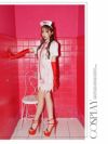 【即納】ナースプリント袖付きハロウィンコスプレ4点セット【Ryuyu/リューユ】
