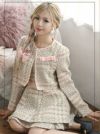 ワンピースラメ入りミックスツイードキャバスーツ ゆずは 着用 キャバスーツ【Ryuyu/リューユ】