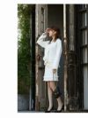 モヘア調フリンジデザイン長袖ニットセットアップレディーススーツ  加賀美早紀 ゆきぽよ 着用キャバスーツ【Belsia/ベルシア】