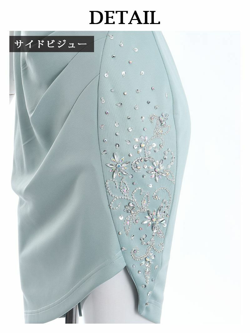 【Angel R/エンジェルアール】フラワービジュータイトデザインキャミソールキャバドレス ゆきぽよ 着用 ミニドレス