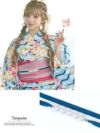 【即納】ホワイトパールベロア飾り帯紐【Ryuyu/リューユ】