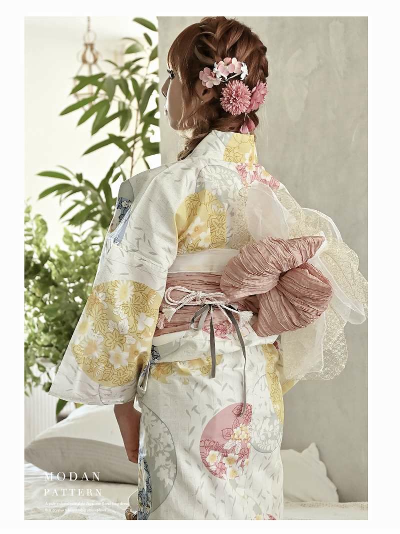6月入荷予定】【即納】カラフルな小花柄ミントカラーレディース浴衣2点 