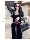 カラーラインショート丈スウェットセットアップ【Rwear/アールウェア】