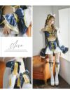【即納】猫耳デザインキョンシーギャルコスプレ9点セット あいさ あいみん 着用 レディースコスプレ【Ryuyu/リューユ】
