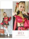 【即納】猫耳デザインキョンシーギャルコスプレ9点セット あいさ あいみん 着用 レディースコスプレ【Ryuyu/リューユ】