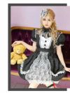 【即納】ゴシック風メイドコスプレ4点セット KANO 着用レディースコスプレ【Ryuyu/リューユ】