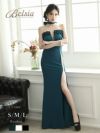 カッティングデザインシアータイトロングドレス 加賀美早紀 着用 キャバドレス【Belsia】