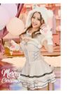 【即納】ふわふわファーフレアアニマルクリスマスコスプレ9点セット あいさ あいみ 着用  サンタコスプレ【Ryuyu/リューユ】