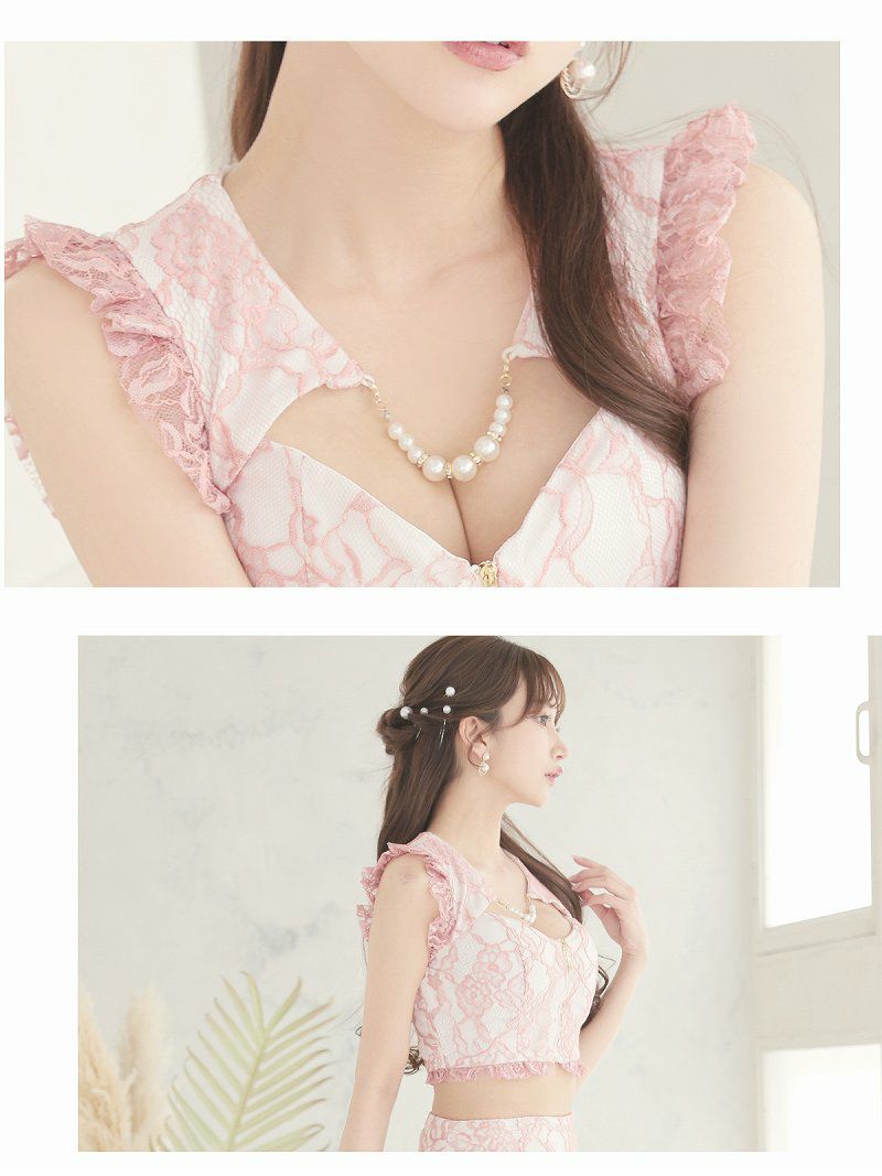 夏SALE￥9790→￥4895！ 美レースセットアップドレス 加賀美早紀