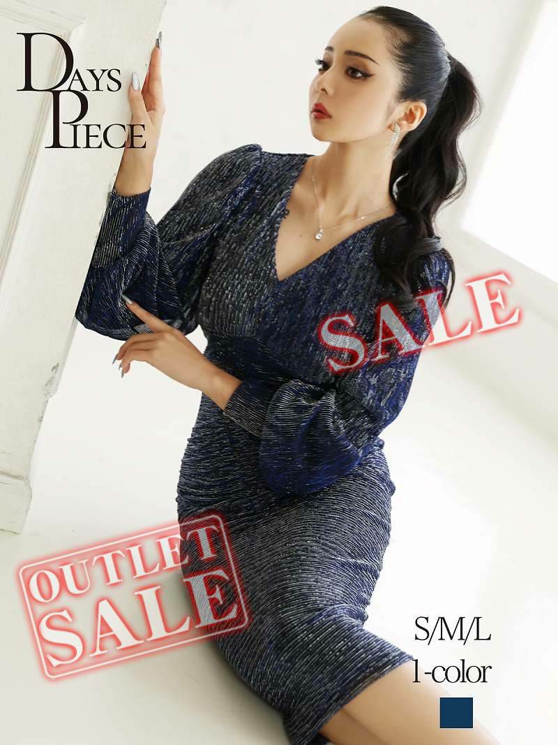 【訳ありアウトレット】長袖セクシー韓国美女キャバミニドレス【DAYS PIECE】