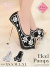 luxuryビジューオープントゥヒールパンプス 14.0cmヒール