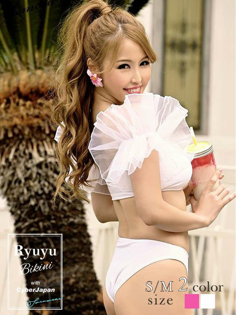 水着 2wayバンドゥビキニ取り外し可能腕輪付きカスタム水着【Ryuyu】