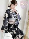 ※予約販売※ネイビーフラワー2WAYワンピース浴衣 加賀美早紀 着用 大人浴衣【Ryuyu】